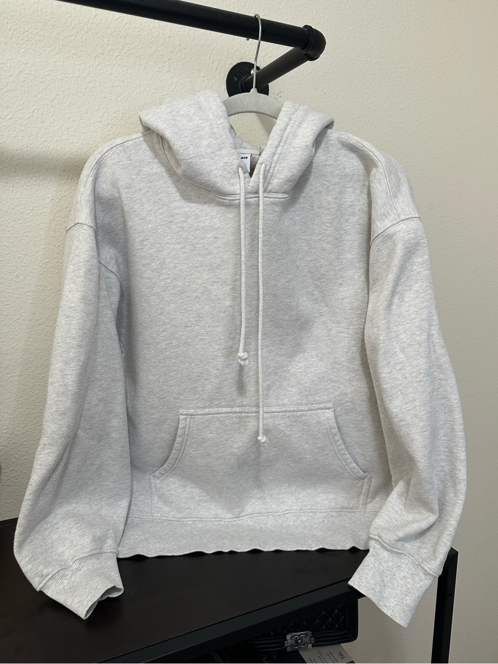 Aritzia TNA Light Heather Gray Hoodie Pullover Sweatshirt
